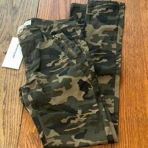 American Bazi Camo Cargo Pockets Skinny Pants - Tan, Olive & Black